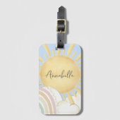 Kids Watercolor Sunshine Gepäckanhänger (Vorderseite Vertikal)