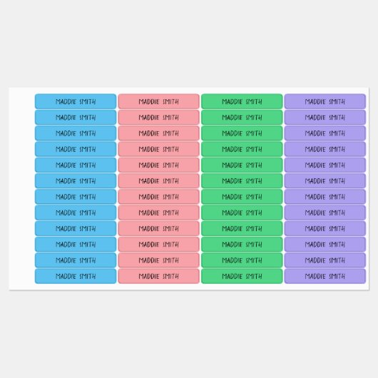 Kids Waterproof Name Etiketten (Blatt)