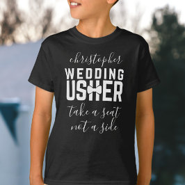 Kids Wedding Usher Personalisiert Slogan T - Shirt