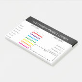 Kids Weekly Chores Notes Post-it Klebezettel (angewinkelt)