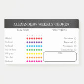 Kids Weekly Chores Post-It Notes Klebezettel (Vorderseite)