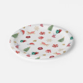 Kids Weihnachts-Party Pappteller (Schrägansicht)