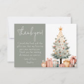 Kids Weihnachtsbaum Dankeskarte (Vorderseite)