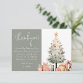 Kids Weihnachtsbaum Dankeskarte (Stehend Vorderseite)