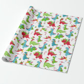 Kids Weihnachtsdinosaurier Wrapping Paper Geschenkpapier (Ungerollt)