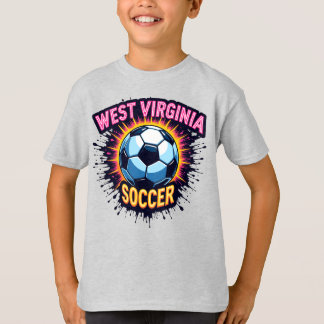 Kids West Virginia Soccer T - Shirt - WV Pride