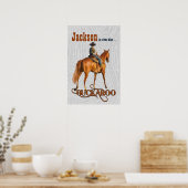 Kid's Western Themed Individuelle Name Buckaroo Poster (Küche)