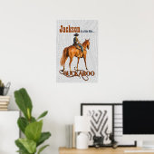 Kid's Western Themed Individuelle Name Buckaroo Poster (Heimbüro)