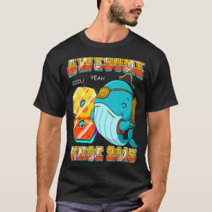 Kids Whale Pirate Phantastisch seit 2015 Whale 8. T-Shirt