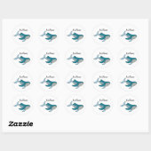 Kids Whale Runder Aufkleber (Blatt)