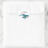 Kids Whale Runder Aufkleber (Tasche)