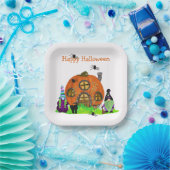 Kids Whimsical Gnomes Halloween Pappteller (Party)