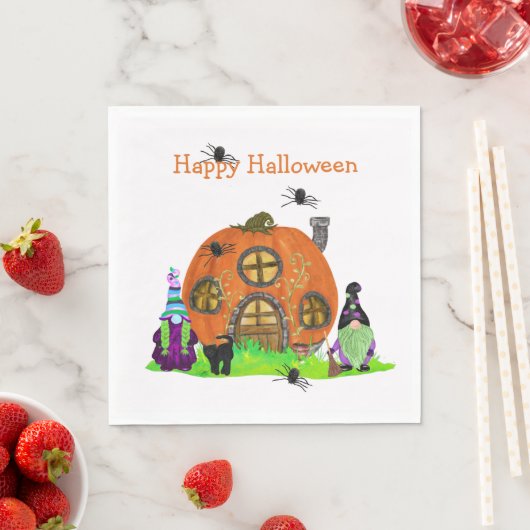 Kids Whimsical Gnomes Halloween Serviette (Beispiel)