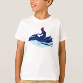 Kids White Tee Shirt | Jet Ski Adventure | Beach (Vorderseite)