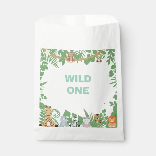 Kids Wild One Birthday Party begünstigen Taschen Geschenktütchen (Vorderseite)