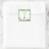 Kids Wild One Birthday Party Square Sticker (Tasche)