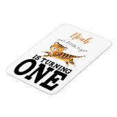 Kids Wild One Jungle Tiger erster Geburtstag Magnet (Linke Seite)