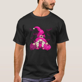 Kids Witchy Gnome Pumpkin Girl For Kids Cute Bats  T-Shirt