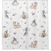 Kids Woodland Animal Dusche Vorhang (Vorderseite)