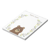 Kids Woodland Bear Notepad Notizblock (Rotiert)