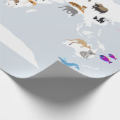 Kids World Map Animes Geschenkpapier (Ecke)