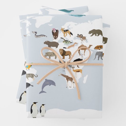 Kids World Map Animes Geschenkpapier Set (Beispiel)