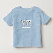 Kids World Map Animes Kleinkind T-shirt (Vorderseite)
