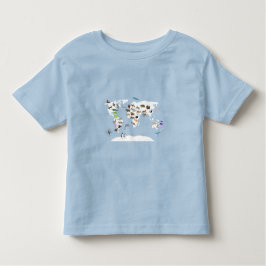 Kids World Map Animes Kleinkind T-shirt