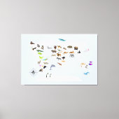 Kids World Map Animes Leinwanddruck (Vorderseite)