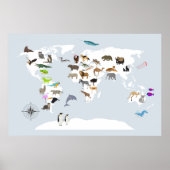 Kids World Map Animes Poster (Vorne)