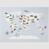 Kids World Map Animes Seidenpapier (Vorderseite)