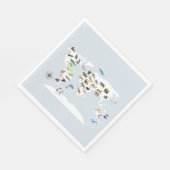 Kids World Map Animes Serviette (Ecke)