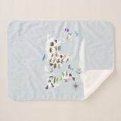 Kids World Map Animes Sherpadecke (Vorderseite (Horizontal))