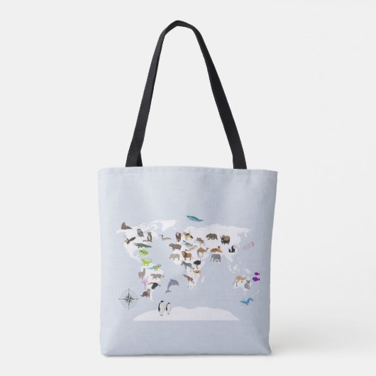 Kids World Map Animes Tasche (Rückseite)