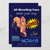 Kids Wrestling Themed Wrestler Party Einladung (Vorne/Hinten)