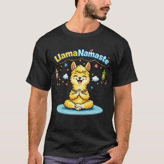 Kids Yoga Namaste Cute Cartoon T-Shirt Design