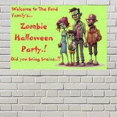Kids Zombie Family Halloween-Party Poster
