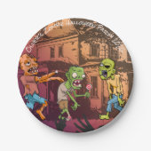 Kids Zombie Halloween Papierplatte Pappteller (Vorderseite)