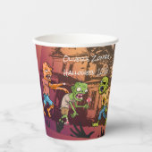 Kids Zombie Halloween-Party Paper Cups Pappbecher (Vorderseite)