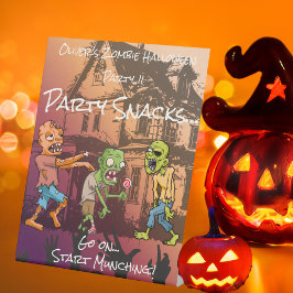 Kids Zombie Halloween-Party Snacks Sockelschild