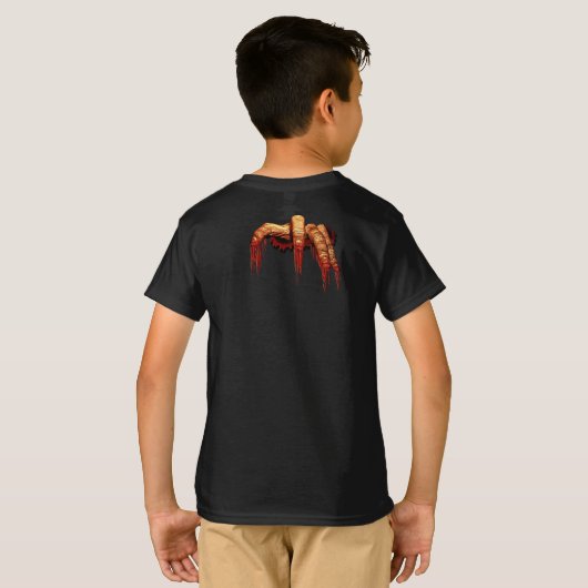 Kid's Zombie T - Shirt Gory Zombie Ringer Tee Shir (Schwarz voll)