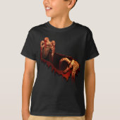 Kid's Zombie T - Shirt Gory Zombie Ringer Tee Shir (Vorderseite)