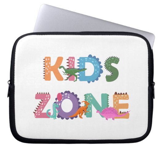 Kids Zone Dinosaurier Laptopschutzhülle (Vorderseite)