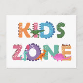 Kids Zone Dinosaurier Postkarte (Vorderseite)