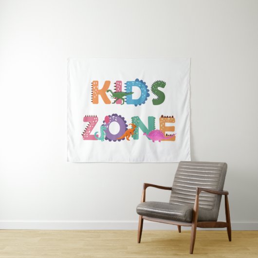 Kids Zone Dinosaurier Wandteppich (Beispiel (Horizontal))