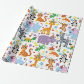 Kids Zoo Animals Geschenkpapier (Ungerollt)