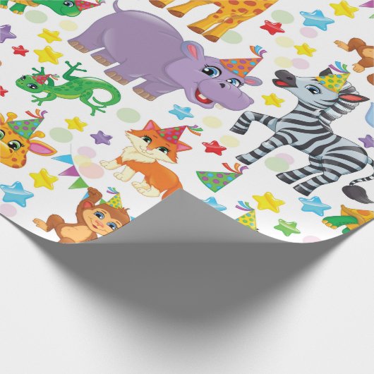 Kids Zoo Animals Geschenkpapier (Ecke)