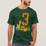 Kids Zoo Jungle 3rd Birthday Safari Costume Theme T-Shirt<br><div class="desc">Kids Zoo Jungle 3. Geburtstag Safari Kostüm Thema 3 Yr alt.</div>