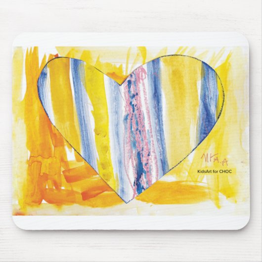 KidsArt für CHOC - Großes Herz Mousepad (Vorne)