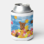 KidsArt für CHOC - Herbstlaub Bär Dosenkühler (Kanne Vorderseite)